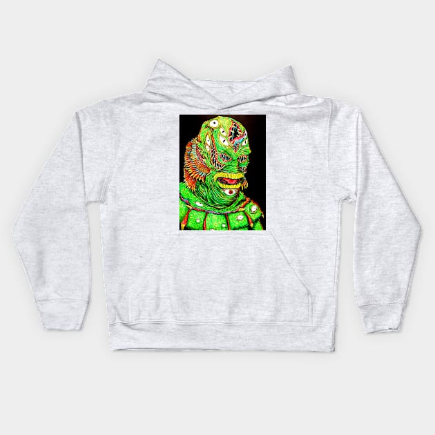 Creature from the lagoon Kids Hoodie by Robisrael